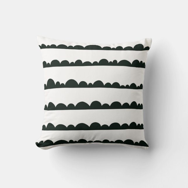 Svartvit moln Pillow Kudde (Framsida)