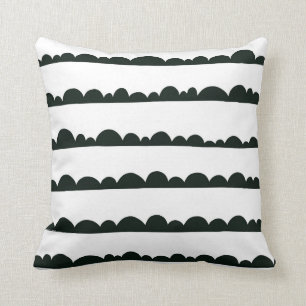 Svartvit moln Pillow Kudde