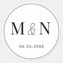 Svartvit Monogram Bröllop