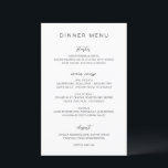 Svartvit Monogram Elegant bröllop Menu<br><div class="desc">Elegant bröllop-menyn med ett klassiskt stil som kombinerar det moderna sans serif- och elegant-skriptet typsnitt.</div>
