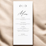 Svartvit Monogram Elegant bröllop-mottagning Meny<br><div class="desc">Vi presenterar vår minimalistiska svartvita moderna Bröllop-meny, ett förfinat och elegant tillägg till din bröllop-matta, som perfekt balanserar contemporaryns utformning med tidlös sofistikering. De här menyerna är designade för att höja din matupplevelse och lämna ett bestående intryck på dina gäster. De är utformade med precision och öga för minimalistisk estetik....</div>