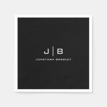 Svartvit Monogram Fullt Namn