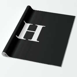 Svartvit monogram med enkel Elegant Presentpapper