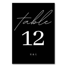 Svartvit monogram - minimalt modern Bröllop