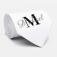 Svartvit Monogram Necktie