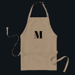 svartvit monogrammad anpassningsbar förkläde<br><div class="desc">Monogrammad anpassningsbar, första svart vit Apron. Minimalistisk, modern, elegant, snyggt design.</div>