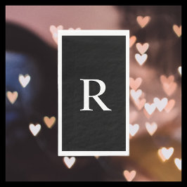 Svartvit monogrammad Papper gästtorn Pappersservett