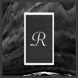 Svartvit monogrammad Papper gästtorn Pappersservett