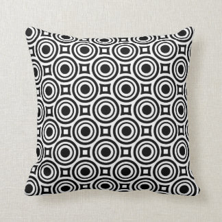 Svartvit monokrom geometrisk design kudde