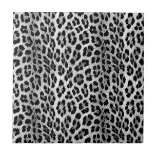 Svartvit monokrom, leopard mönster kakelplatta