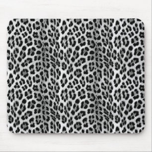 Svartvit monokrom, leopard mönster musmatta