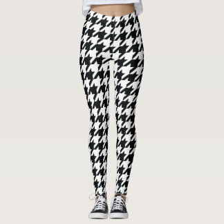 Svartvit Mönster Leggings