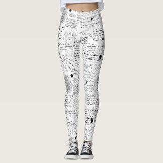 svartvit mönster leggings