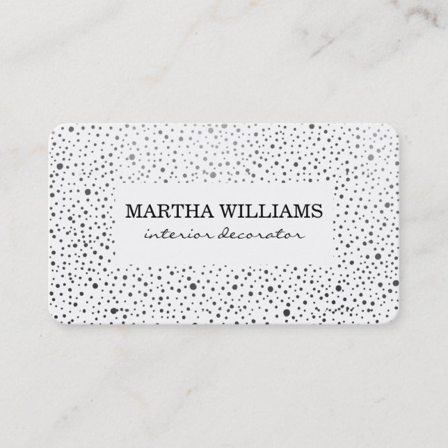 Svartvit Mönster, metallplattor Visitkort (Framsida)