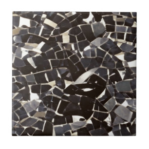 Svartvit mosaik kakelplatta