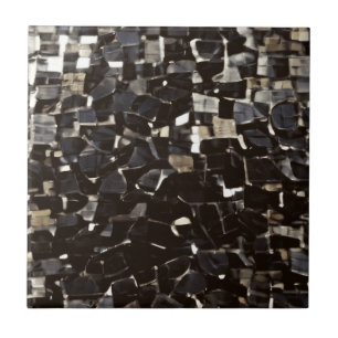 Svartvit mosaik kakelplatta