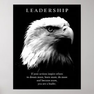 Svartvit Motiv Leaeness Örn Poster