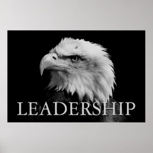 Svartvit Motiv Leaghtage Eagle Poster