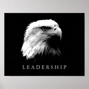 Svartvit Motiv Leaghtage Eagle Poster