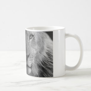 Svartvit Motiverande ledarskap Lejona Porträtt Kaffemugg