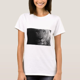 Svartvit Motiverande ledarskap Lejona Porträtt T-shirt