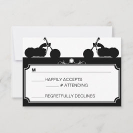 Svartvit motorcykel Biker Silhouette osa Kort