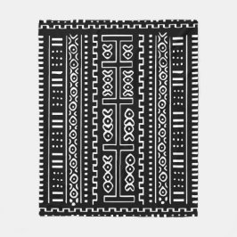 Svartvit Mudcloth ullfilt, 50" x60 ", Fleecefilt