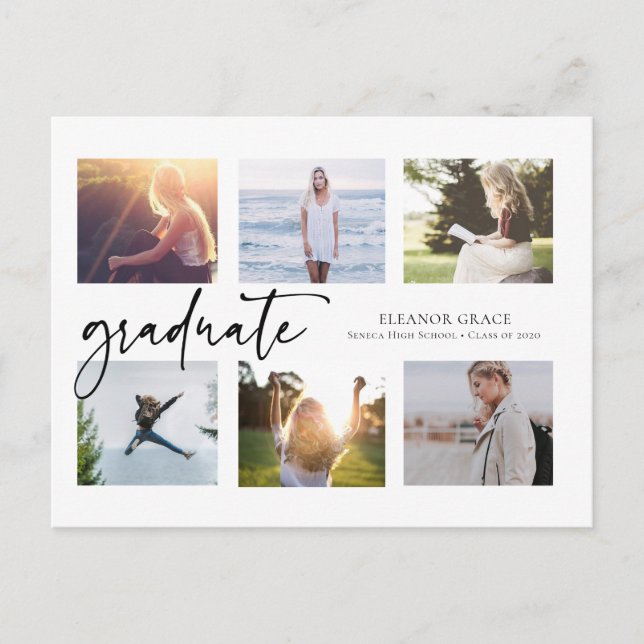 Svartvit multifoto Studenten Vykort (Framsida)