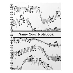 Svartvit musik anteckningsbok