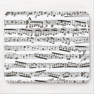 Svartvit musik noter musmatta