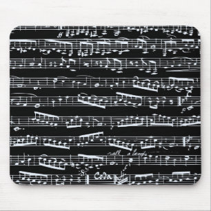 Svartvit musik noter musmatta