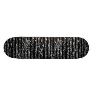 Svartvit musik noter skateboard bräda 20 cm