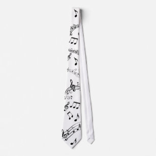 Svartvit musik noter slips