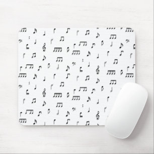 Svartvit Musik noter-symbol Mönster Musmatta