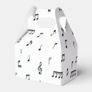 Svartvit Musik noter-symbol Mönster Presentaskar