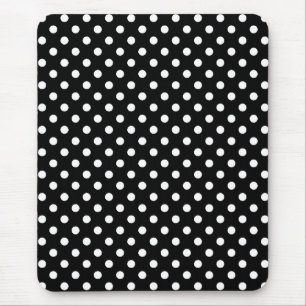 Svartvit musknapp för Polka dots Mönster Musmatta