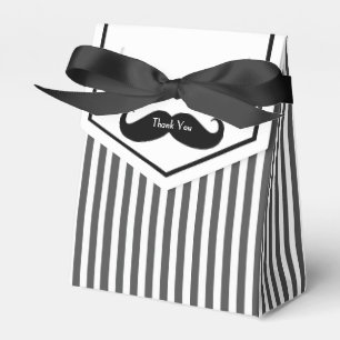 Svartvit mustache Groomsman Gift Box Presentaskar
