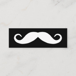 Svartvit mustache mini visitkort