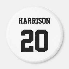 Svartvit namn för varsima sportar magnet