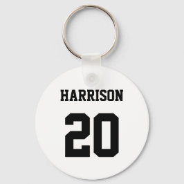 Svartvit namn för varsima sportar nyckelring