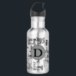svartvit namn monogram personlig<br><div class="desc">Lägg till ditt eget namn eller något annat valt ord i mallen för att skapa en unik monogrammad design på en grått (anpassad verktyg för att ändra färg)-bakgrund</div>
