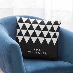 Svartvit Namn-vit triangel Mönster Kudde