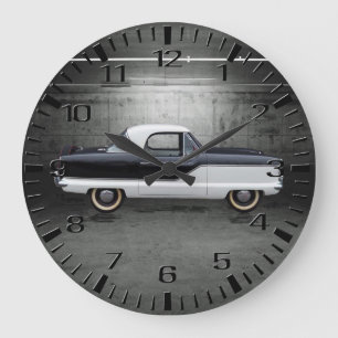Svartvit Nash Metropolitan Stor Klocka