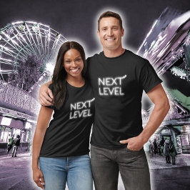 Svartvit neon på nästa nivå t shirt