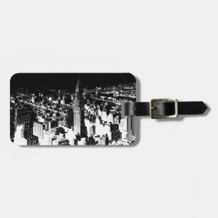 Svartvit New York Bagagebricka