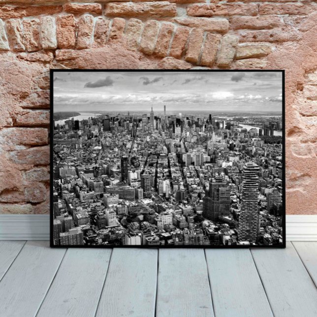 Svartvit New York City View från Top Poster (Skapare uppladdad)