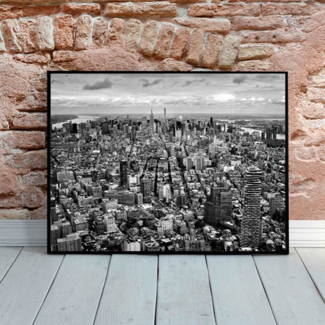 Svartvit New York City View från Top Poster (Skapare uppladdad)