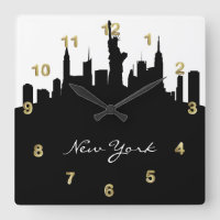Svartvit New York horisont