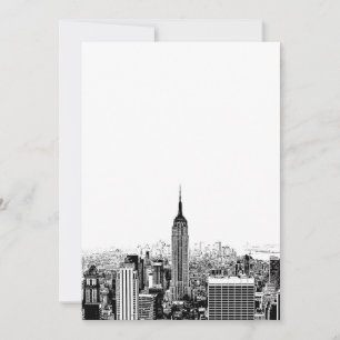 Svartvit New York-inbjudan Inbjudningar