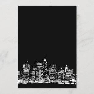 Svartvit New York-inbjudan Inbjudningar